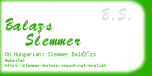 balazs slemmer business card